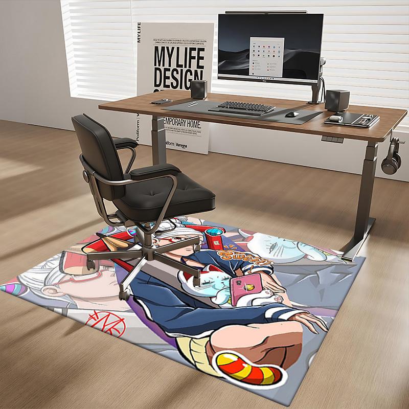 1pc Anime Cat Design Chair Mat - Sweet! Non-Slip Carpet for Office, Home Decor, Living Room, Bedroom, Game Room - Perfect Gift for Anime Lovers.U012