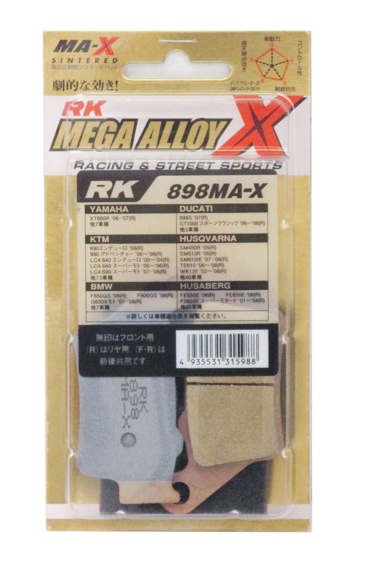 

Тормозные колодки RK Mega Alloy YAMAHA:XT660R 06/ 07 (Задний) и т.д. Мотоцикл Мотоцикл 2 колеса 898MA-X