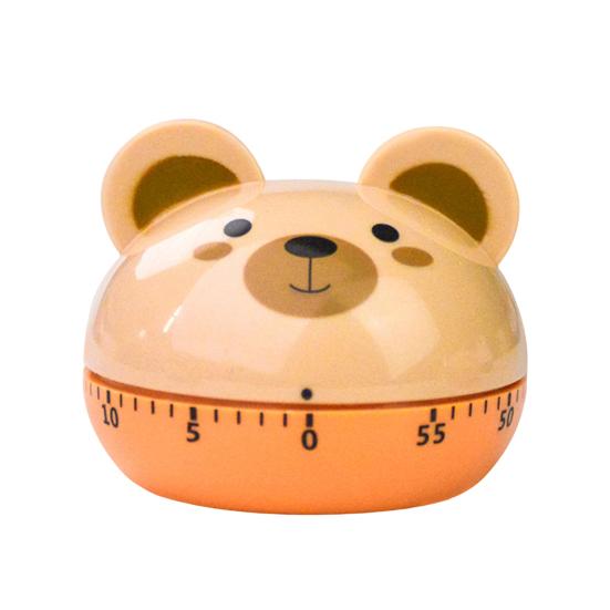 Minuteur de cuisine mécanique réglable 0-60 minutes Animal de dessin animé à remonter Compte à rebours manuel Alarme sonore Rappel Pas de piles nécessaires Minuteur coloré pour