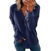 Women's Solid Color Long-sleeved Top With Zipper Sportswear Jacket Sweater