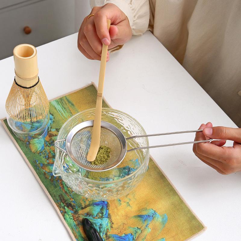 Japanese-style Glass Matcha Set, Matcha Bowl, Two-piece, Transparent, Tea Set, Matcha Whisking Tools, Tea Accessories, Gift