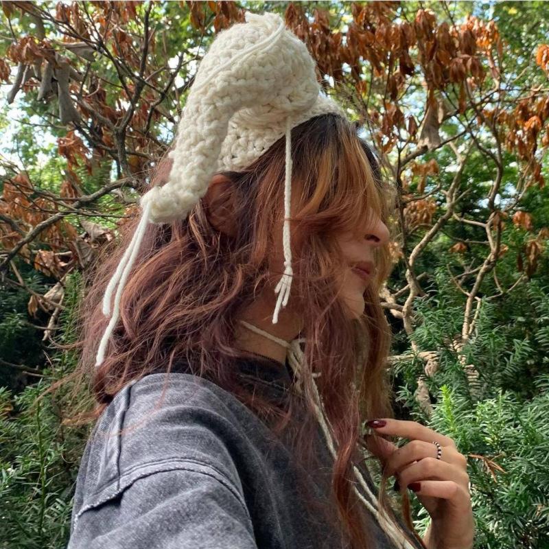 Ny ren handstickad volanghatt vuxen fiskarhatt fashionabel personlighetshatt