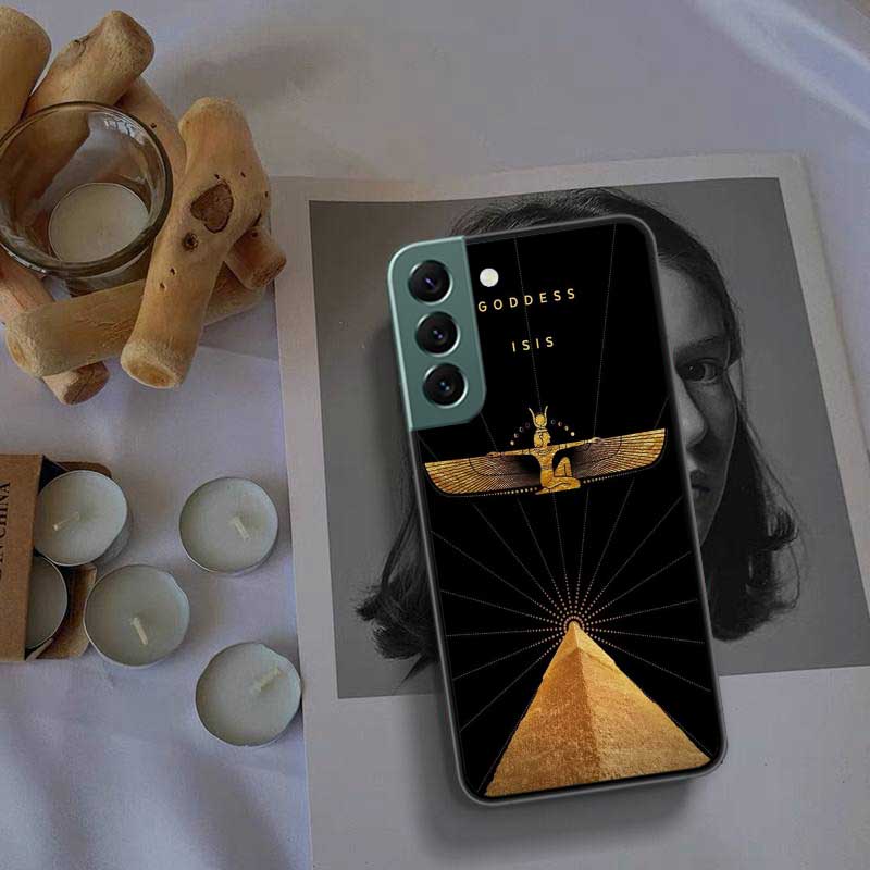 Egypt Pharaoh Mural Phone Case For Samsung A02 A03 A03S A04 A04S Galaxy A55 A35 A25 A15 S10 Lite A9 A8 A7 A6 Plus A90 A80 Cover