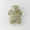 Thick Cotton Baby Jumpsuit - Warm Fleece Cartoon Winter Outfit for Boys & Girls