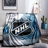 Nhl Hockey League Emblem Throws Blanket Flannel Blankets Plush for Couch Bed Gifts for Men Women Travel picnic blanket Christmas fan gifts