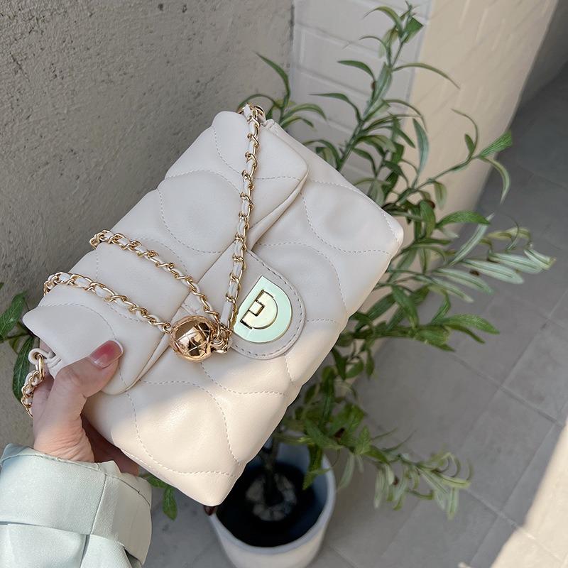 The fragrance of wine rhyme chain small bag women's shoulder messenger bag transfer bead diamond bag
