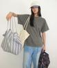 RONRON Pigment Mini Label Basic Fit T Shirt Gray