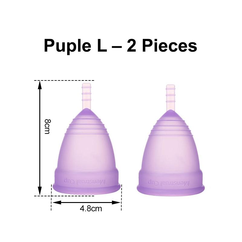 Medical Silicone Menstrual Cup – Leak-Free, Reusable Period Cup for Women, Up to 12 Hours Protection, Soft & Comfortable XS/S/L 4 Colors