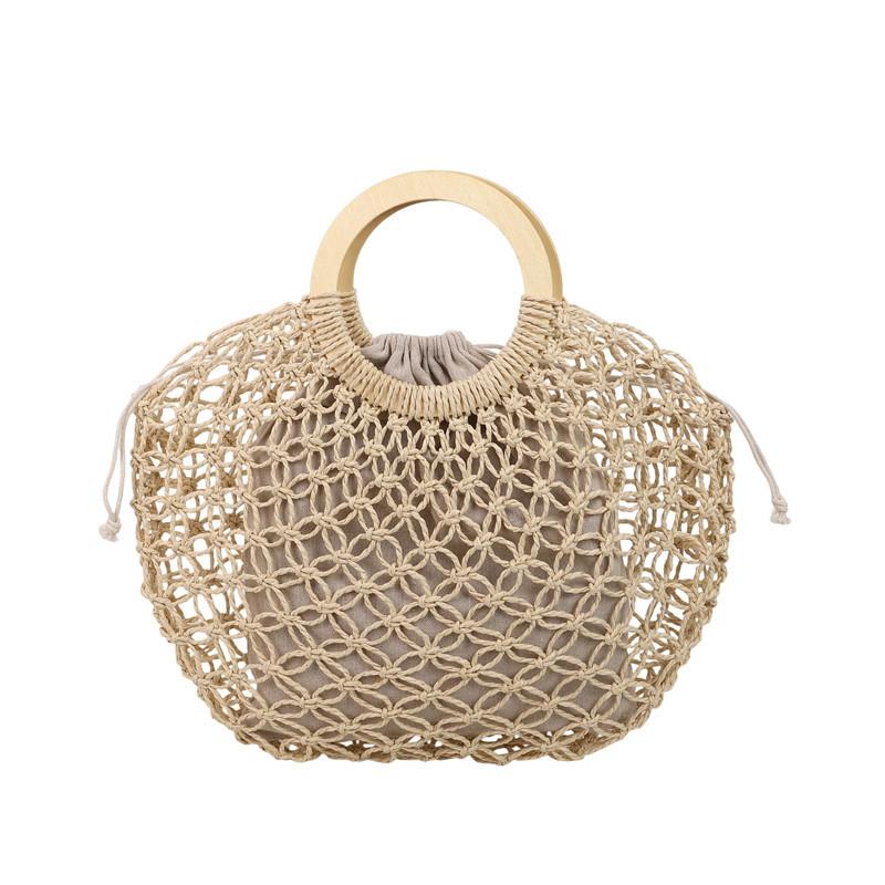 Heutige beliebte hohle gewebte Tasche im Urlaubsstil, neue trendige Damen-Sommerhandtasche mit großem Fassungsvermögen und vielseitig einsetzbar