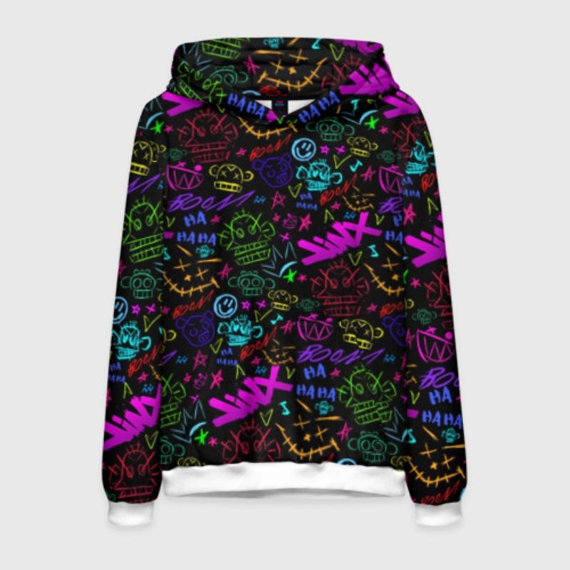 

Популярне аніме Arcane League Jinx Hoodies 3D Print Чоловічий/Жіночий Спортивний костюм з мультфільмом Толстовка з довгим рукавом Дитячий пуловер Чоловічий одяг 4XL