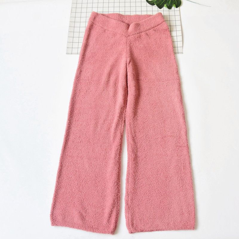 

Foreign Order Fall and Winter New Arrival Women s Soft Half Velvet Pajama Pants Loose and Warm Oversized Trousers Coral Fleece Homewear Pants Red 4L [waist 104 pants length 114cm]