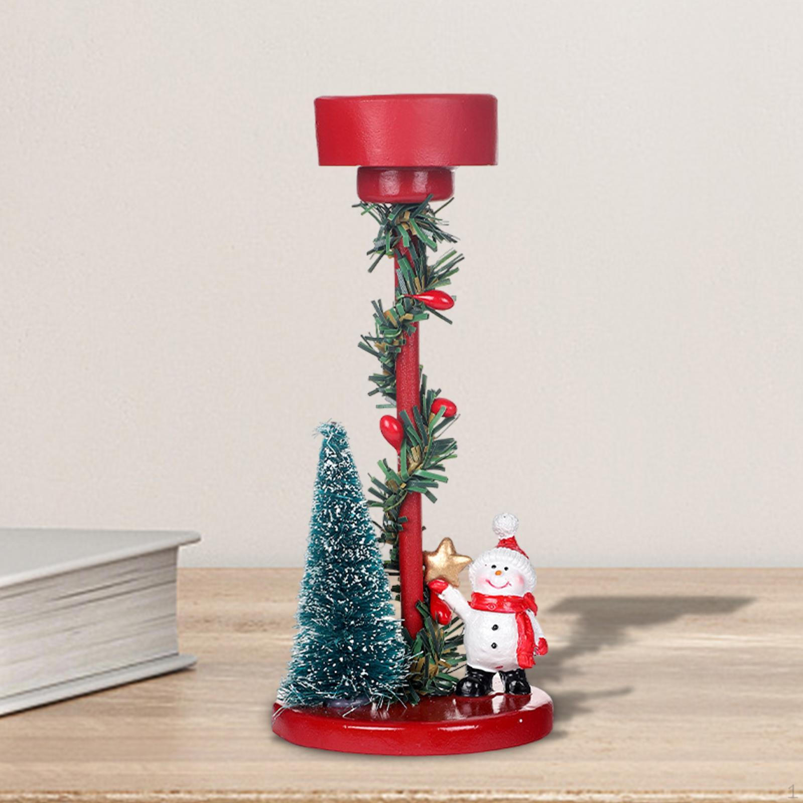 

Рождественский подсвечник конусный настольный смоляной подставка для свечей канделябр snowman