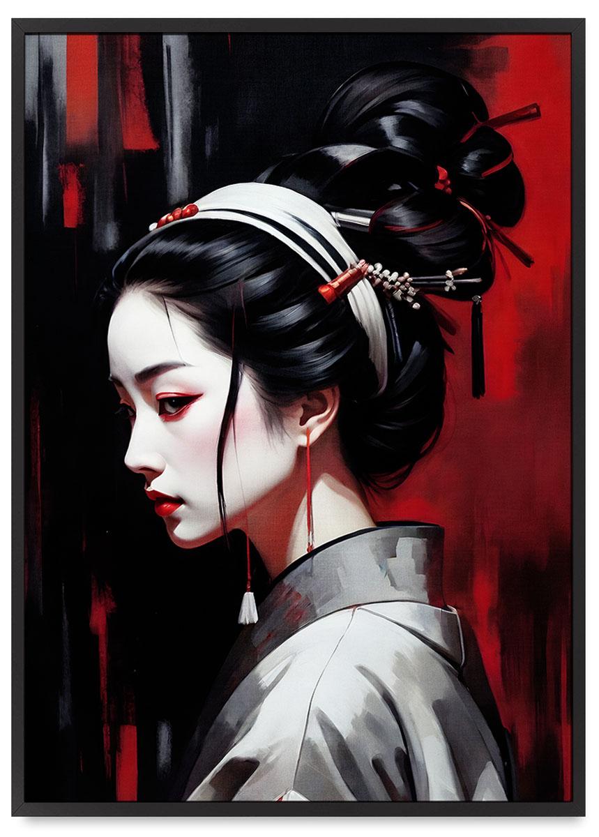 

Plakat japońskie portrety w ramie 21x30 cm