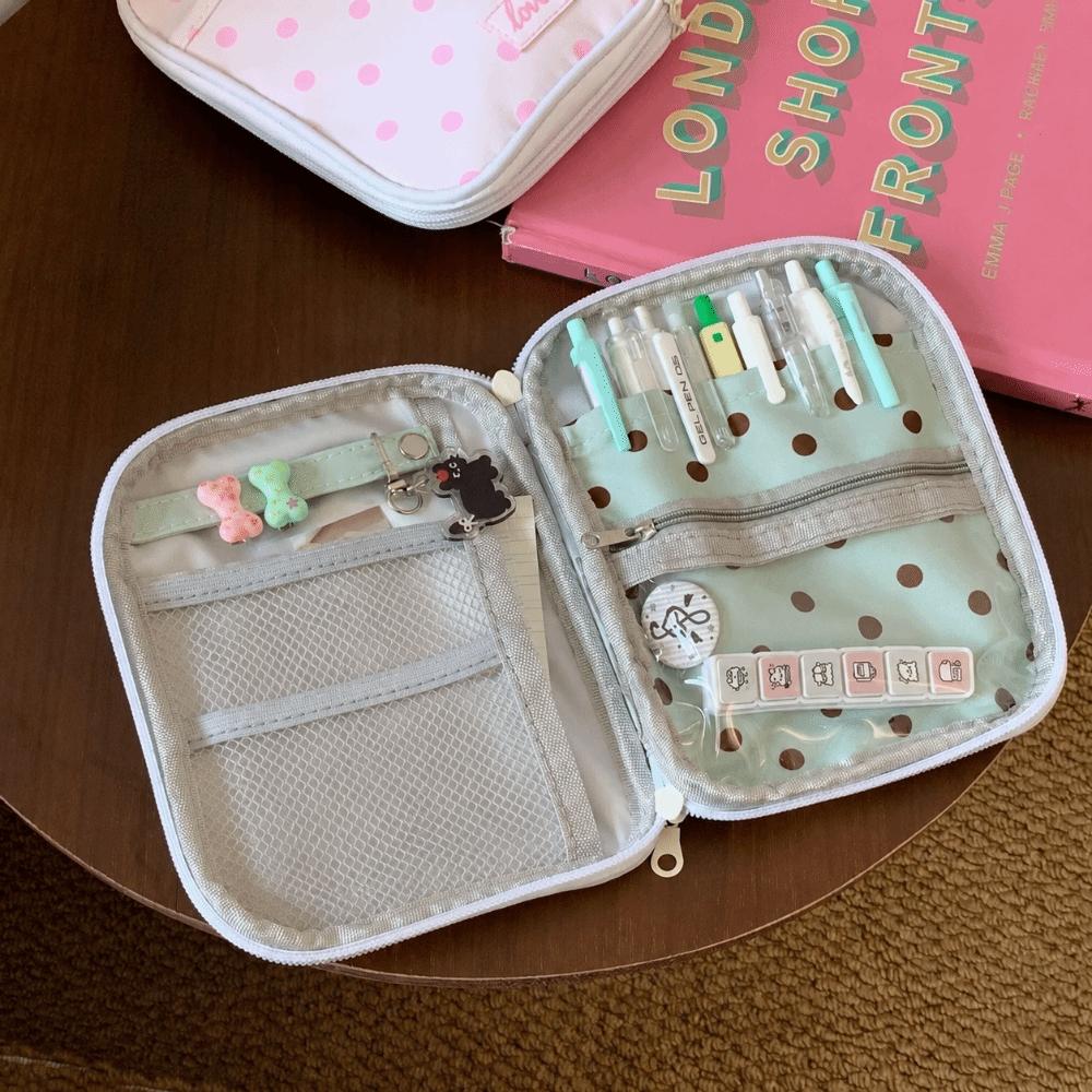 Ultra-thin Pencil Case Multi-compartment Pen Bag INS Stationery Organizer  Students