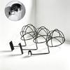 Hemispherical Iron Hat Holder with Projecting Wall Arm and Protective Finish for Baseball Hats, Berets, and Bucket Hats
