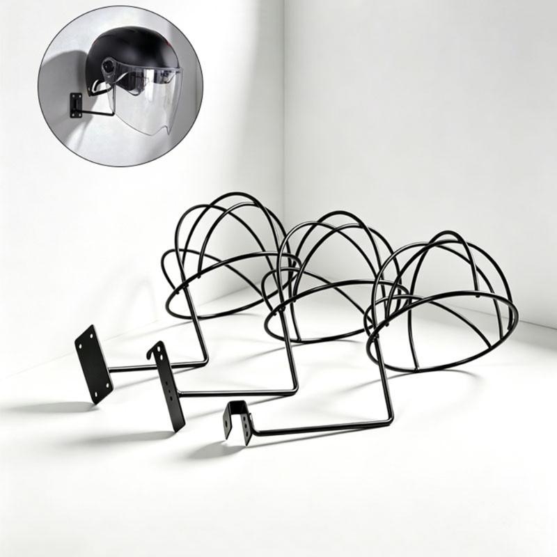Hemispherical Iron Hat Holder with Projecting Wall Arm and Protective Finish for Baseball Hats, Berets, and Bucket Hats