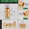 Brass Pipe Hex Nipple Fitting 1/8" 1/4" 3/8" 1/2" 3/4" 1" BSP Male Thread Quick Adapter Coupler Connector for Water Oil Gas
