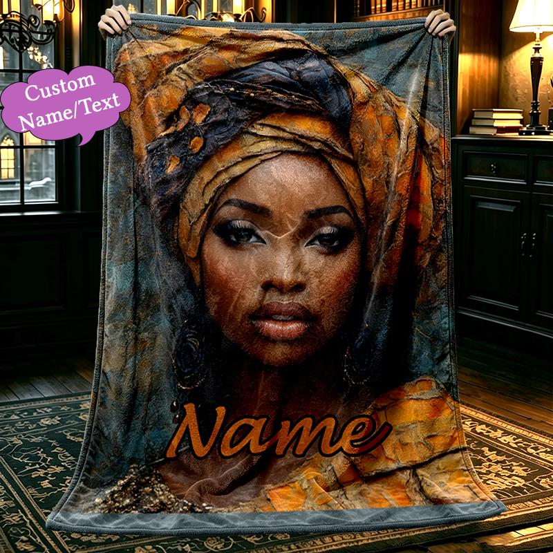 Black Female (1) Blanket Lightweight Print Throw Blanket For Couch, Bed, Car, A Heartfelt Gift for Your Family and Friends