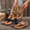 Fashion Women Sandals Wedge Thick Soled Orthopedics Shoes Women 2025 Floral Summer Flip Flops Fashionable Open Toe Leisure Sandals Women