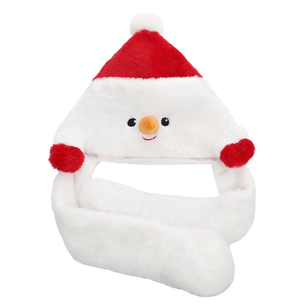 Kawaii Cosplay Party Costume Christmas Jumping Up Cap Ear Moving Hat Santa Game Hat Novelty Cap