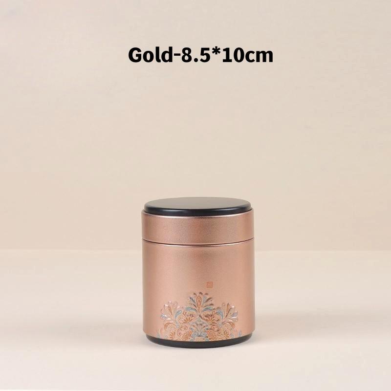 Large Capacity Tea Tin Can Box Tinplate Sealed Jar Packaging Box Metal Round Tank Dry Nut Candy Storage Container Gift Case