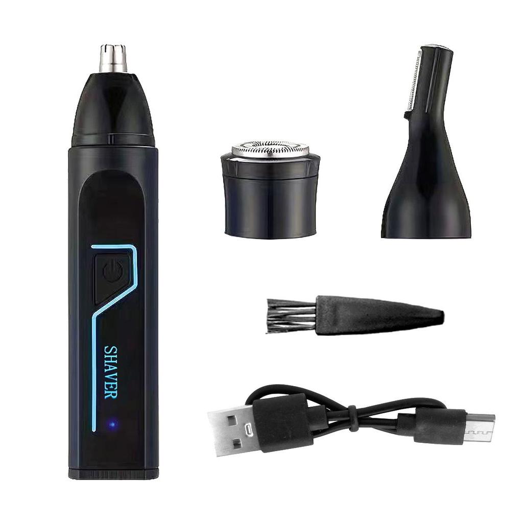 4-in-1 Women's Electric Shaver with USB Charging - Eyebrow Trimmer, Hair Removal for Sideburns, Underarms, Legs, and Bikini Area