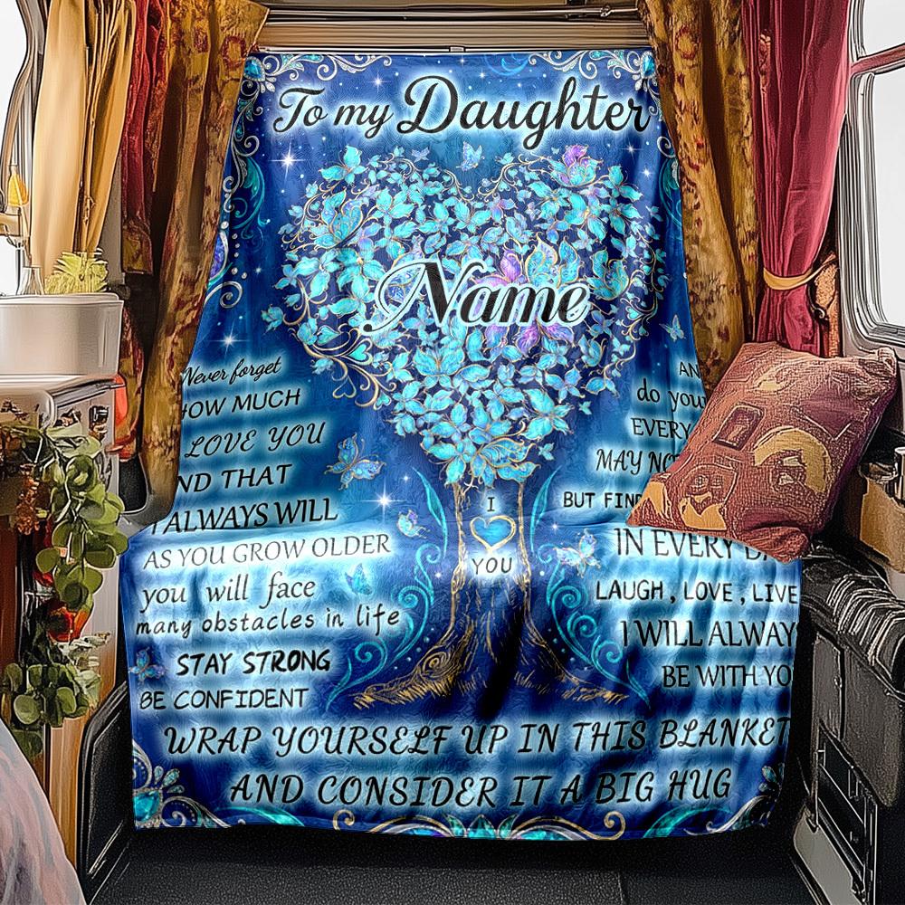 Love And Strength For Daughter Gift Blanket Soft Cozy Suitable For Sofa Couch Office Bed Picnics Allseason Use Modern Gift For Travel Home Birthdays
