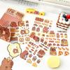 4 Pcs/bag Cartoon Stationery Sticker Cute Capybara Ledger Material Capybara Sticker School Supplies