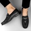 Fashion Luxury Brand Leather Men's Dress Shoes Summer Breathable Casual Flats Top Quality Male Loafers Street Style Walking Footwear