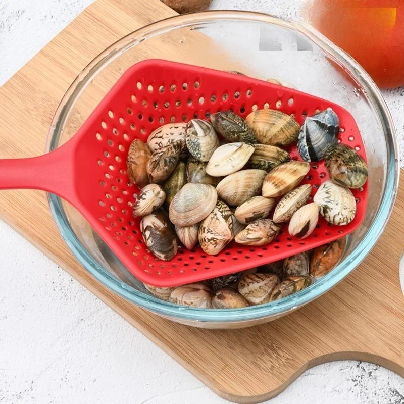 Plastic Water Shovel Drainage Shovel PP Plastic Ice Shovel Colander Filter Shovel Drainage Spoon Kitchen Tools