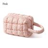Soft Touch Handheld Makeup Bag Solid Color Multi-functional Toiletry Bag Large Capacity Cosmetic Bag Home Travel