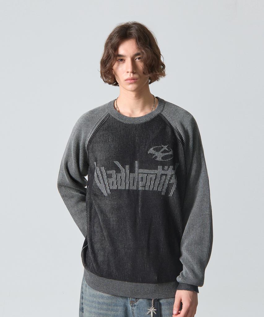 Dimiteulibeullaeg Vlad Type-A Two-Tone Knit Sweatshirt_Black