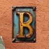 Tin Sign Letter B Vintage 3D Metal Poster for Wall Bar Office Club Decor