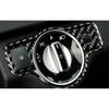 Real Carbon Fiber Headlight Lamp Switch Button Cover For Benz C-Class 2007-2014