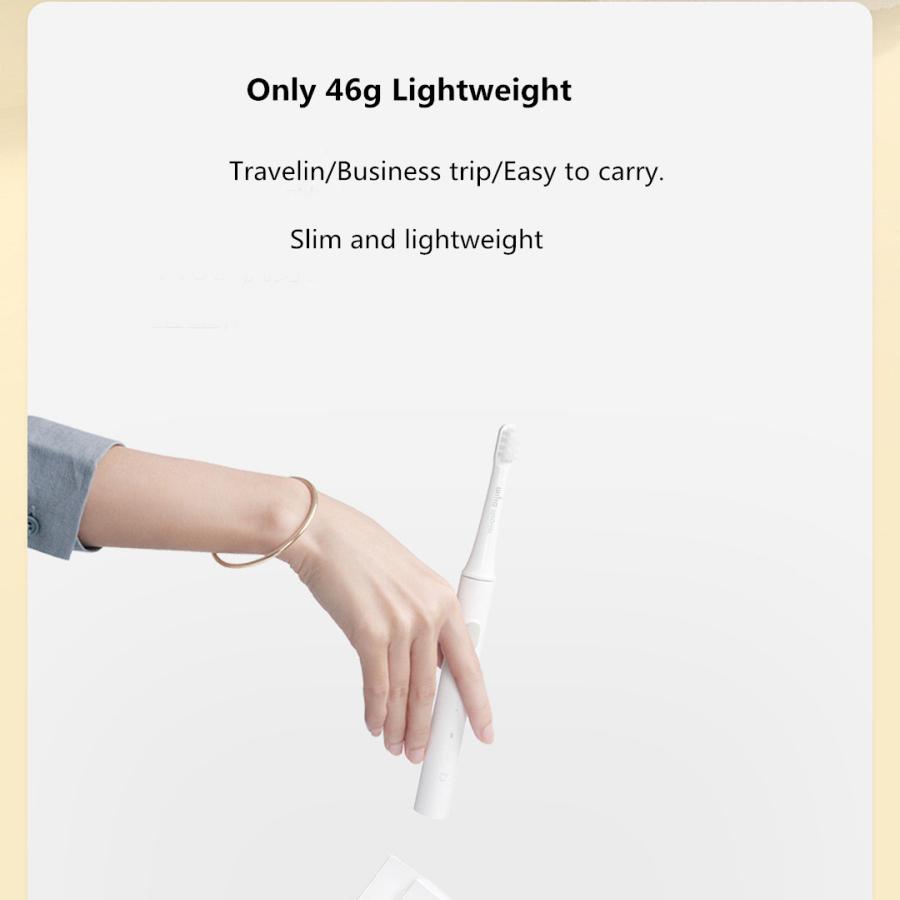 Xiaomi Mijia T100 Mi Smart elektromos fogkefe 46g 2 sebességes Sonic fogkefe fehérítő szájápoló zóna