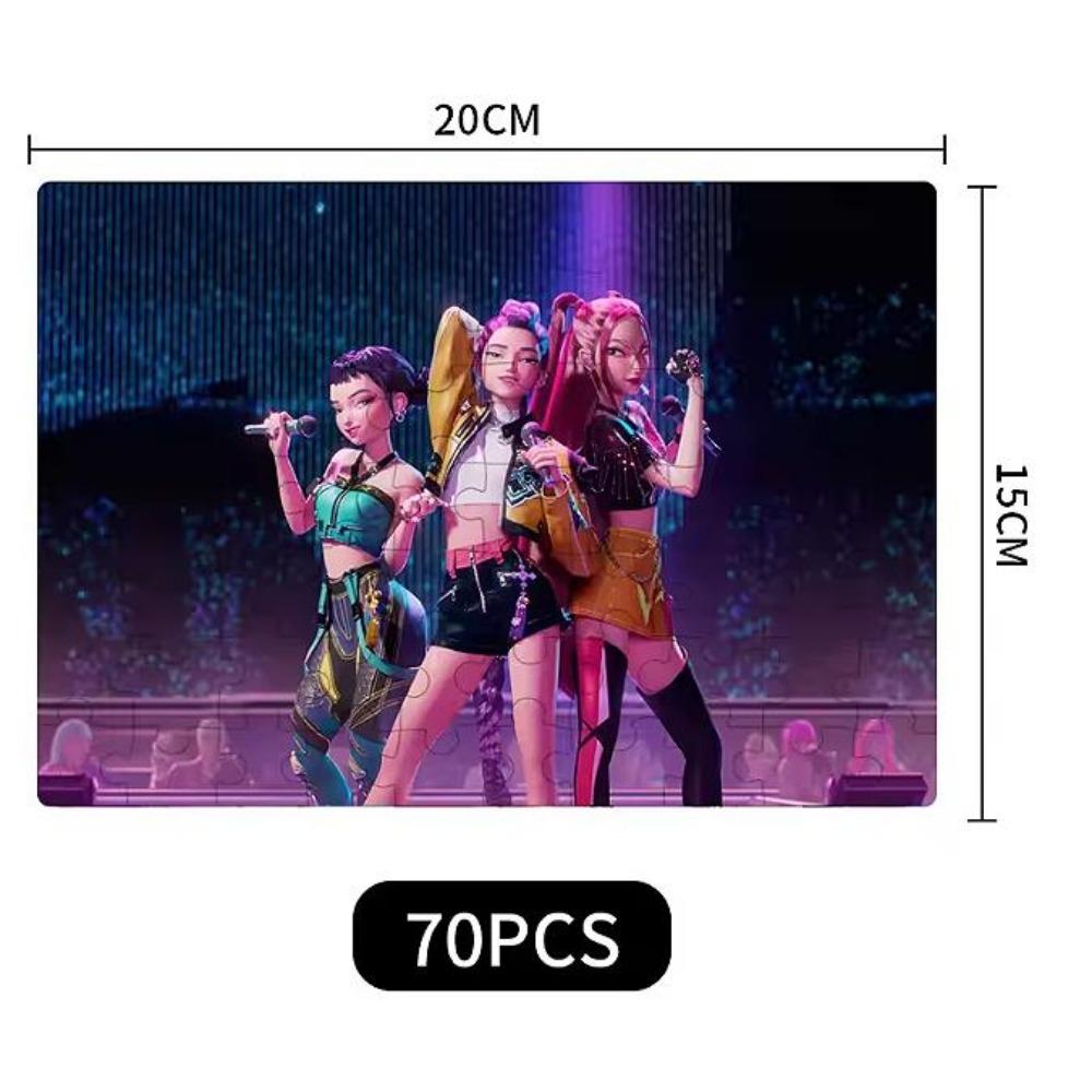 

New Kpop Demon Hunters Puzzles & Board Game - Rumi Mira Zoey Huntrix, Character Pattern, Collectible Decoration, Kids Gifts
