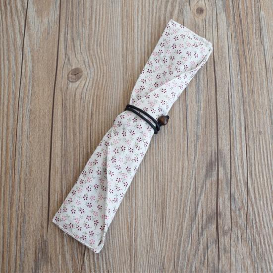 Přenosný potisk květin Stahovací šňůrka Příbory Nádobí Taška Lžíce Nůž Vidlička Pouzdro