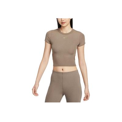 Sportswear Chill Knit Breathable Versatile Short Sleeve T-Shirt Women Tops Mink-Brown HJ0720233