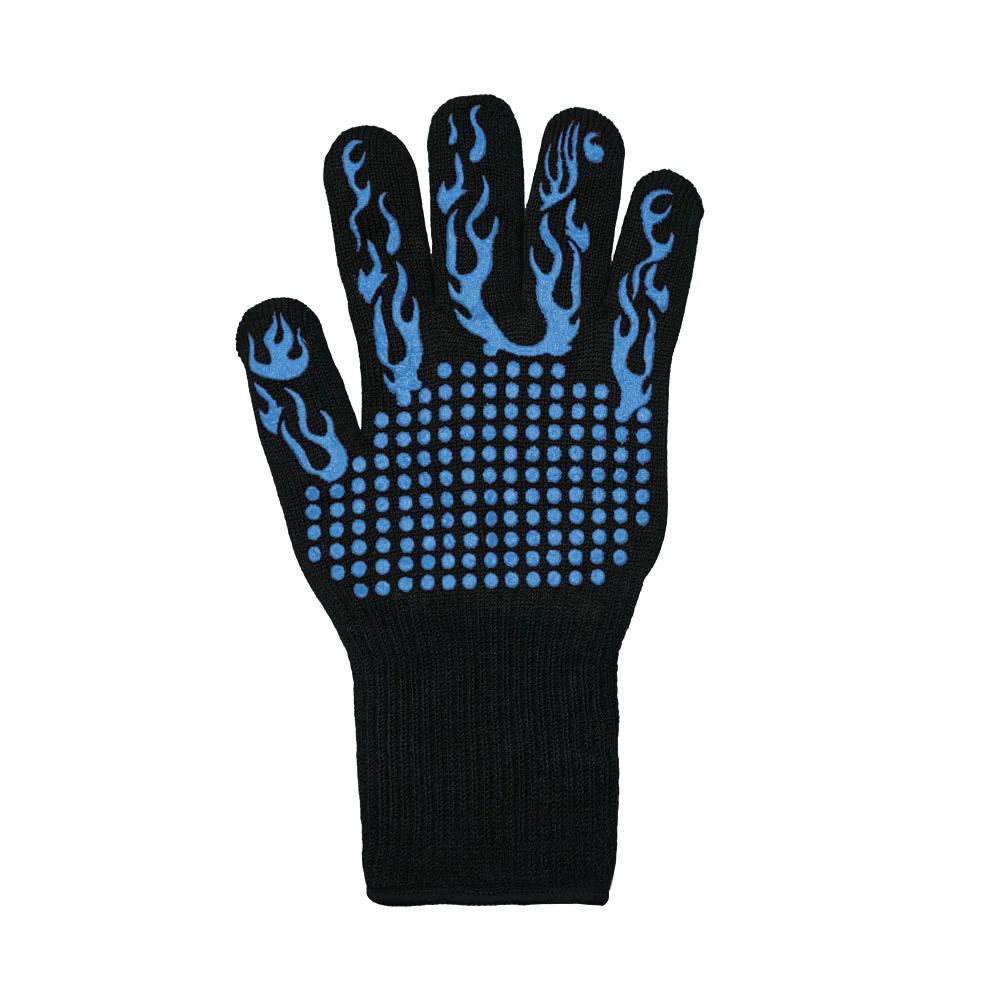 High Temperature Resistant BBQ Gloves, Heat Insulation Fireplace Grilling Gloves, Anti-scald Oven Glove for Ktichen Baking Grill