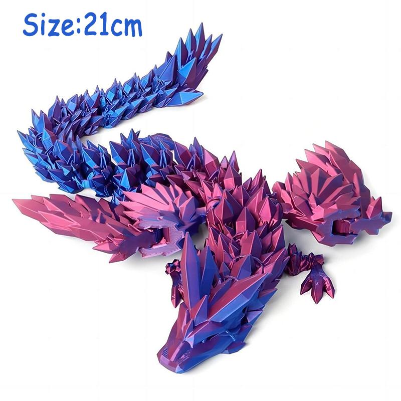 3D-printede Dyr Leketøy Flerleddet Bevegelig Dinosaur Slange Fidget Leketøy Voksne Autisme Stresslindrende Leker Skrivebordsdekor Barn Gave