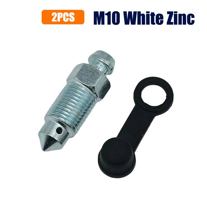 2/10Pcs Motorcycle Brake Caliper Oil Drain Deflation Screws M8 M10 With Rubber Cap For Caliper Air Bleed Nipple Bolts