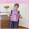 Charming Unicorn Pink And Purple Nylon Kids Backpack For School With Polyester Lining