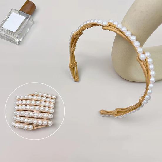 Women Headband Anti-Skid Teeth Resin Hairband Adjustable Stretch Travel Washing Face Hair Hoop Running Jumping Hair Accessory