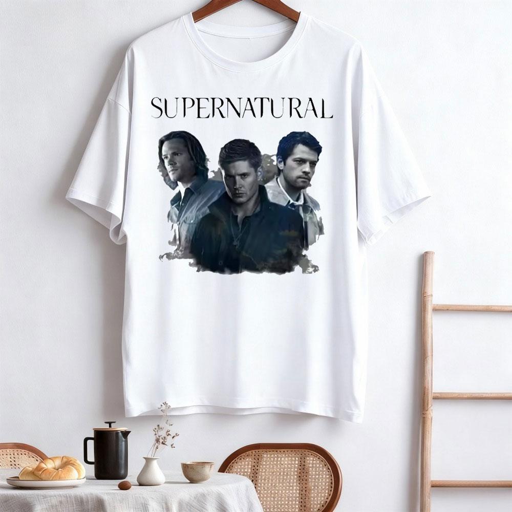 TV Series Supernatural Top Neutral Trend Harajuku Vintage Printed T-shirt Unisex Shirt Pattern Large Short Sleeve T-shirt