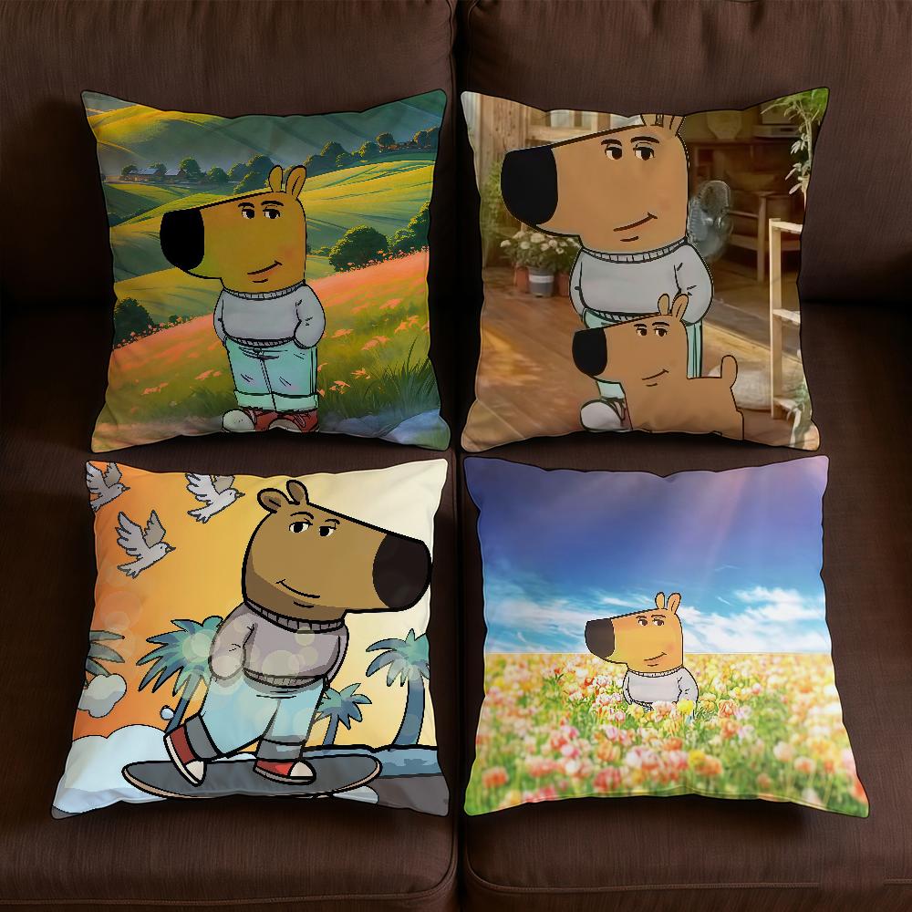 Guy Chill Cushion Cover Internet Soft Case For Meme Sofa Living Room Home Comfortable Office Decor Protective Pillow Covers