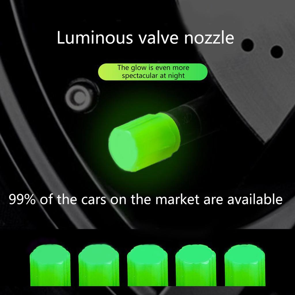 20Pcs Tire Stem Valve Caps Wheel Valve Covers Car Dustproof Tire Cap Luminous Tire Valve Caps Cover