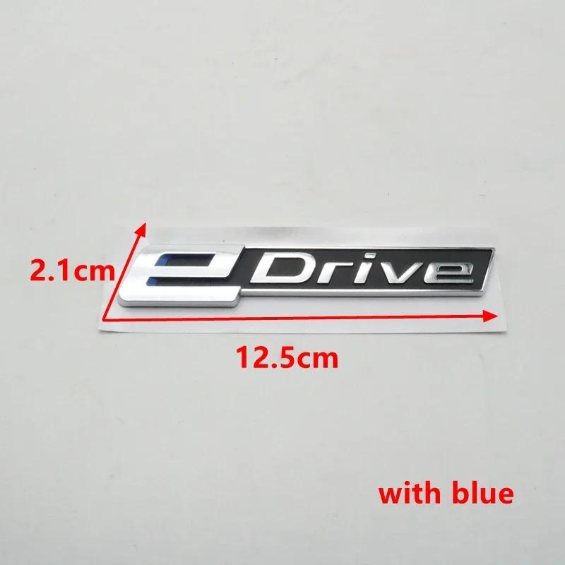 3D eDrive Emblem Car Side Fender Sticker Rear Tail Letter Badge Trunk Logo For Bmw X1 X3 X4 X5 X6 X7 I8 I3 E Drive  Accessories