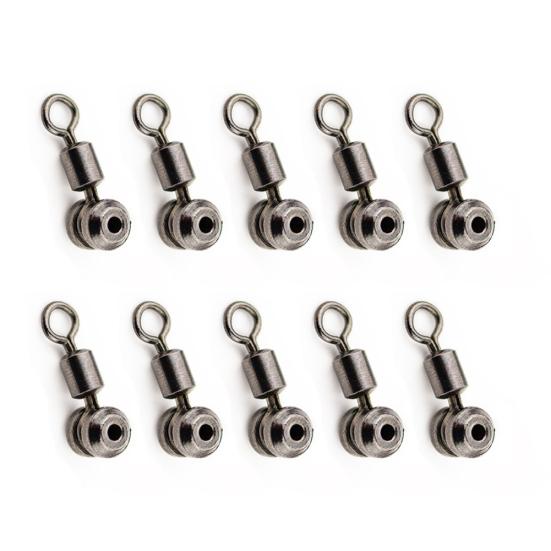 Details about / Lot 100pcs Fishing Barrel Bearing Rolling Swivel Solid Ring Connector Tackle Set