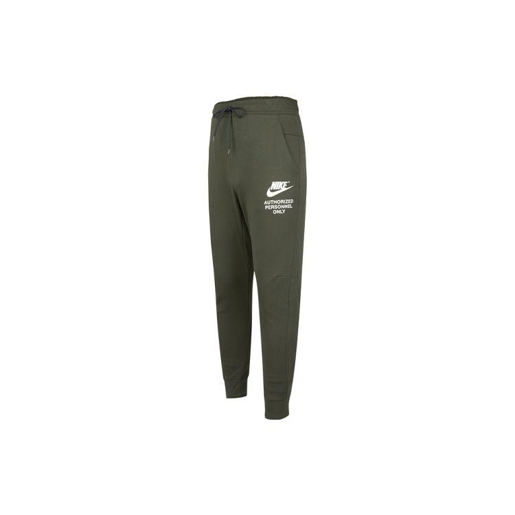 Men s Nike SS22 Logo Alphabet Printing Knit Bundle Feet Sports Pants/Trousers/Joggers Autumn Green DM6553-355 M