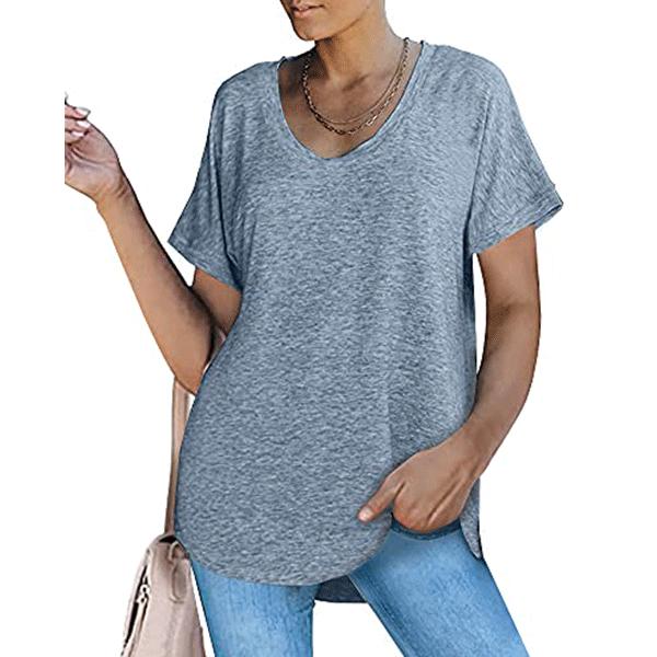 Women's Short Sleeve Round Neck Basic T-Shirt Top Casual Summer Tee Women's Short Sleeve Round Neck Basic T-Shirt Top Casual Summer Tee